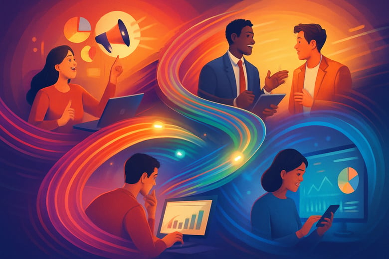 Marketing, sales, and customer signals continuously feeding back into faster decision-making.