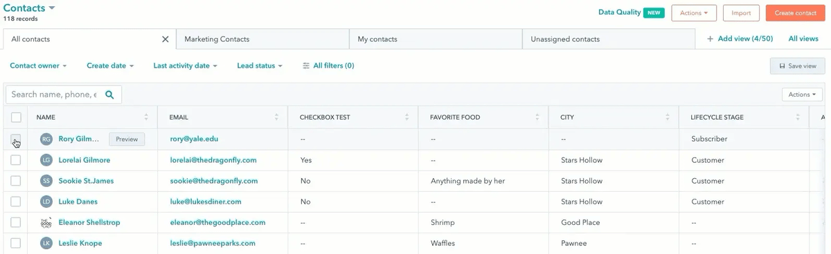 Setting Marketing/Non-Marketing Contacts Manually