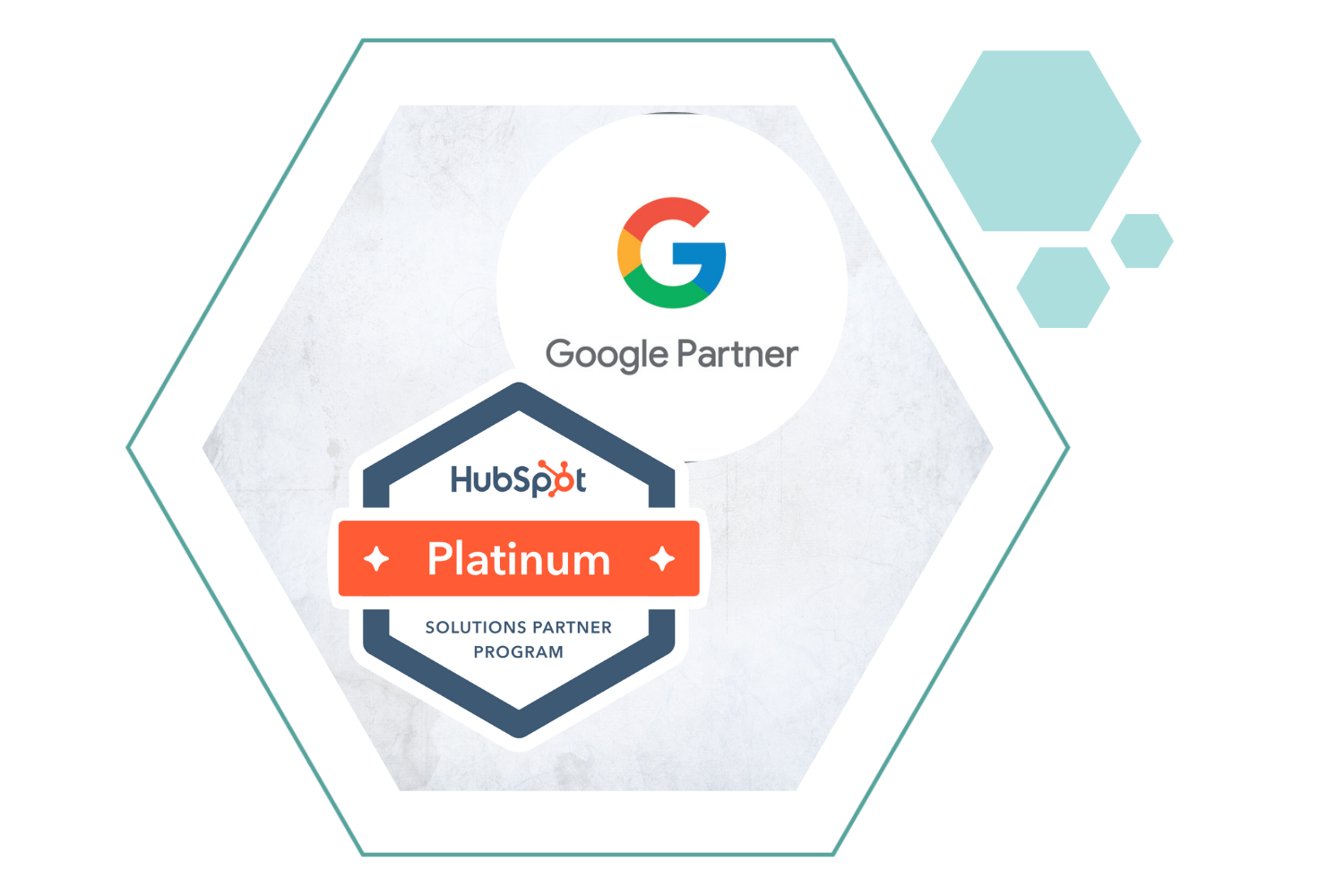 GNG Hexagon image - 2 partner logos in 1